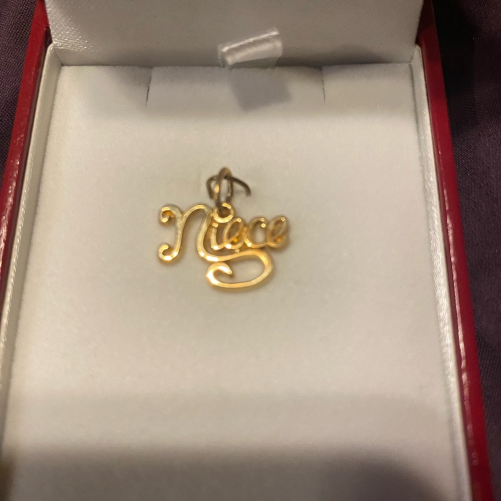 14k gold Niece charm
